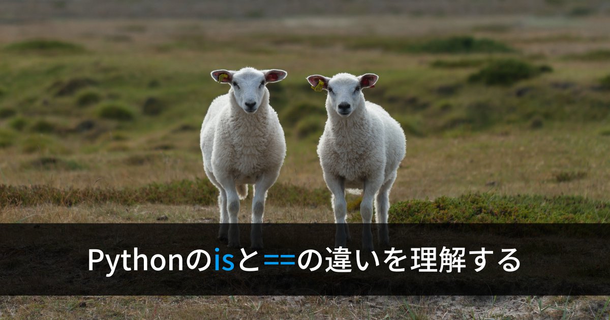 Pythonのisと==の違いを理解する【オブジェクトの同一性と同値性】